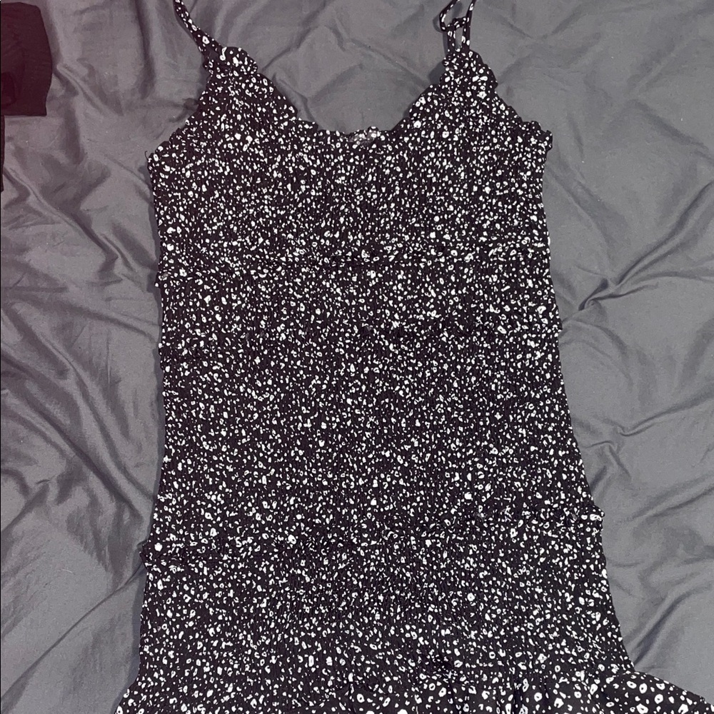 Fashion Nova Black and White Polka Dot Dress